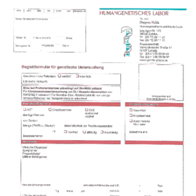 Begleitformulare genetische Untersuchung - Chromosomenlabor